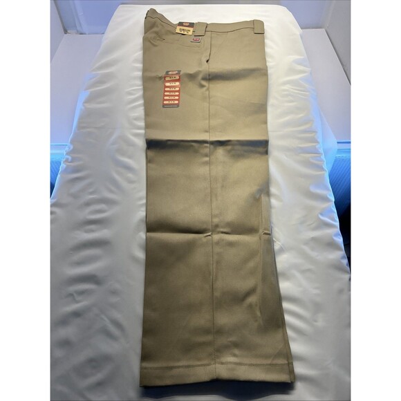 Red Kap Work Pants Tan Khaki Pockets Straight Flat Front 32x30 New w/Tags - Picture 1 of 6